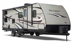 The 2016 Keystone Passport 2400BHWE travel trailer.
